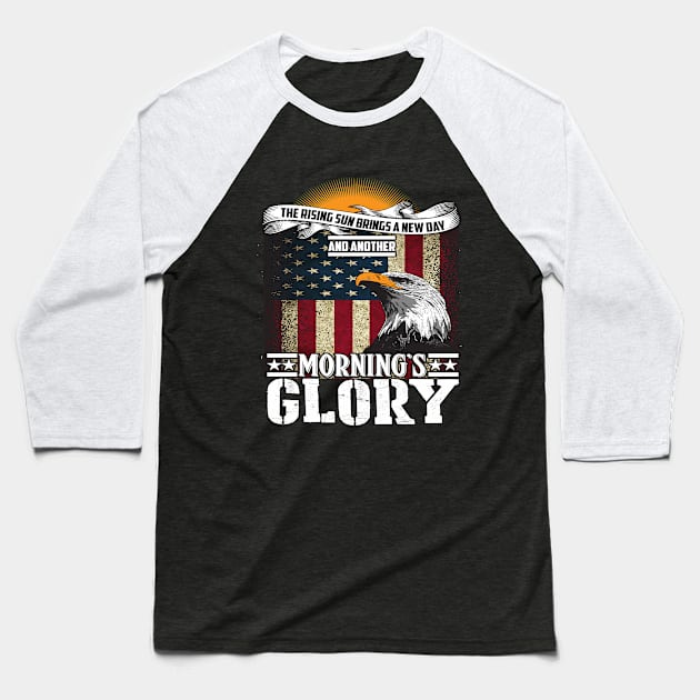 Morning's Glory Baseball T-Shirt by NimbleMuse